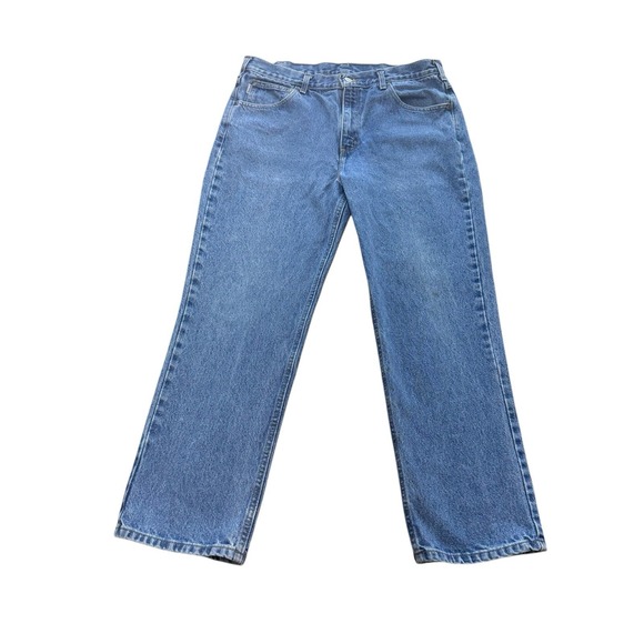 Carhartt Men Jeans Traditional Fit 36x30 Medium Wash Blue‎ Denim Work B180-DST - Picture 1 of 8